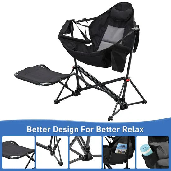 Heavy-Duty 450lbs Hammock Camping Chair – Portable Swing Seat with Pedal | Outdoor-Approved